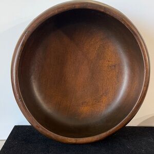Elegant Brown Wooden Bowl by David Auld Art original. Comes with wooden spoons.